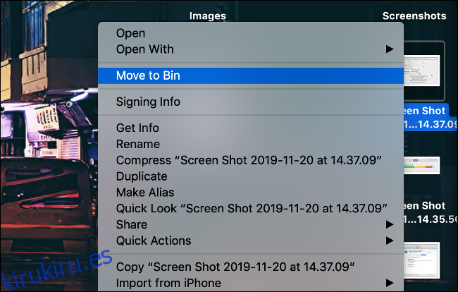 Elimine capturas de pantalla del escritorio de Mac para mejorar el rendimiento