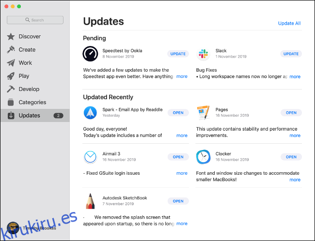 Actualice las aplicaciones de Mac a través de la Mac App Store