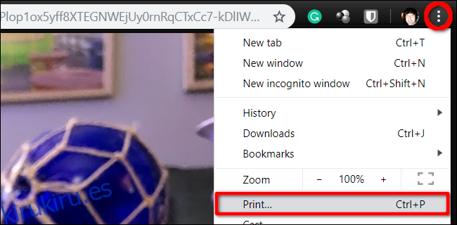 Imprimir imagen desde Chrome