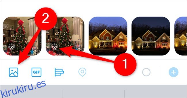 Aplicación de Twitter para iPhone de Apple Toque Live Photo o seleccione el botón Galaxy y elija Live Photo