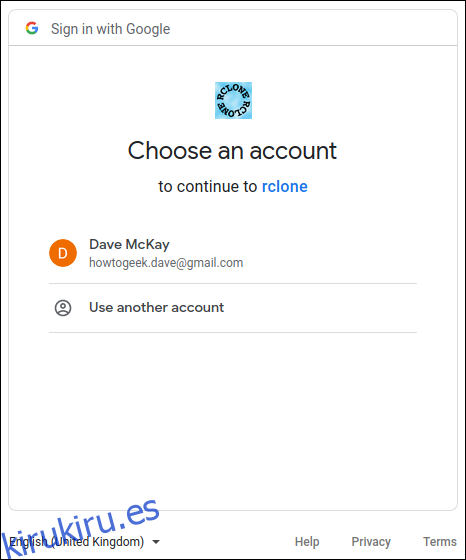 Elegir la cuenta de Google para usar en una ventana del navegador