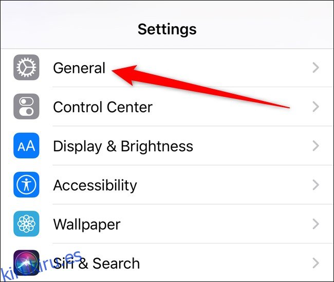 Apple iPhone Tap Opción general