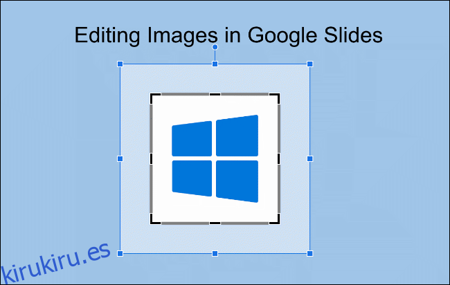 Use el mouse para seleccionar qué áreas de una imagen desea recortar en Presentaciones de Google