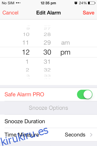 Posponer Safe Alarm PRO