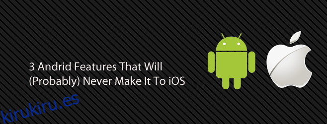3 características de Android que (probablemente) nunca llegarán a iOS