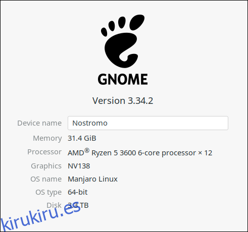 La configuración de GNOME 