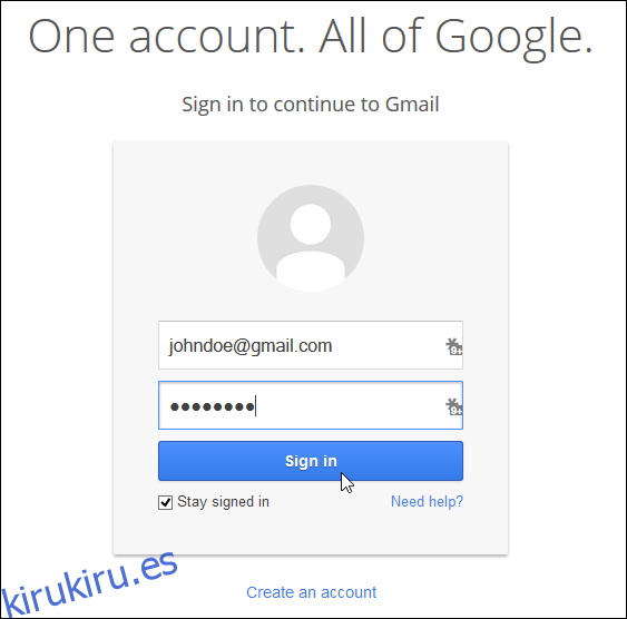 Exclusión del nuevo correo electrónico de Gmail a través de Google Option_Step1