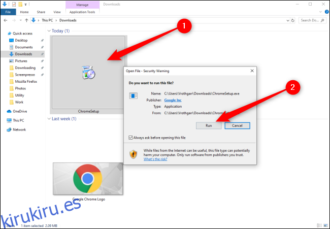 Windows 10 Instalación de Chrome