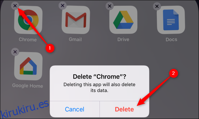 iOS Eliminar Chrome