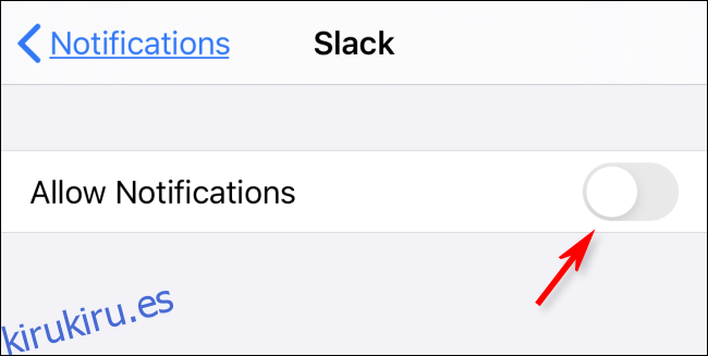 Notificaciones desactivadas en iOS