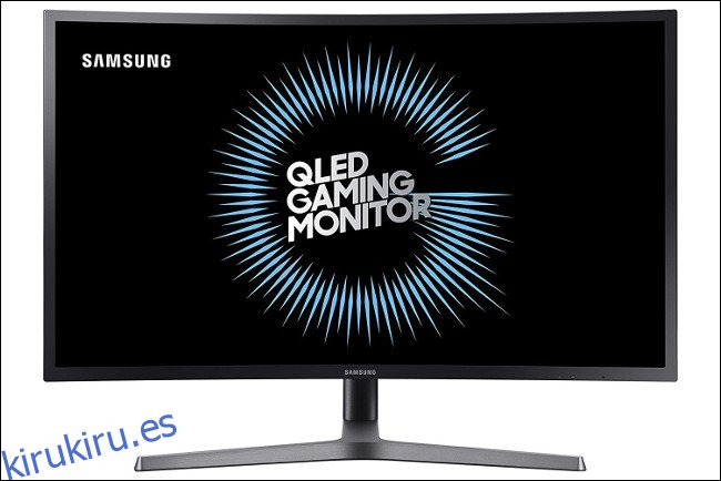 Un monitor Samsung C32HG70 con panel VA.