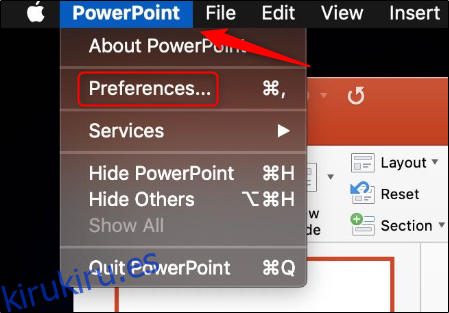 Preferencias de PowerPoint