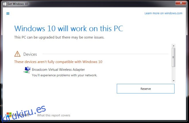 compatibilidad del dispositivo actualización de windows 10