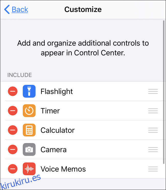 Las notas de voz se agregan al Centro de control en iOS