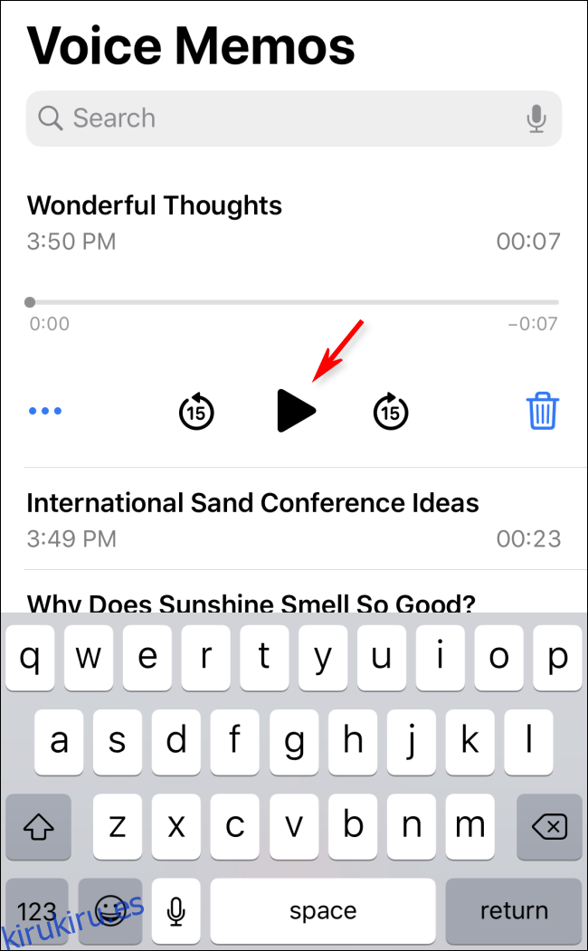 Reproducir una nota de voz en iOS
