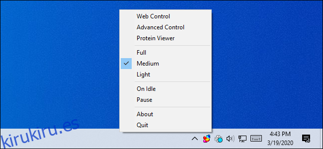 Controlar el software Folding @ home desde el área de notificación de Windows