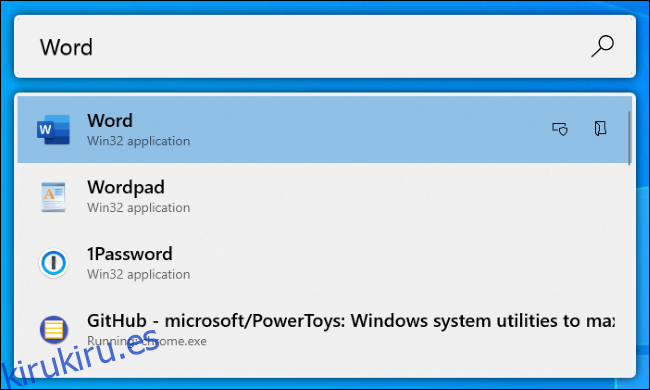 El lanzador de aplicaciones PowerToys Run en Windows 10.