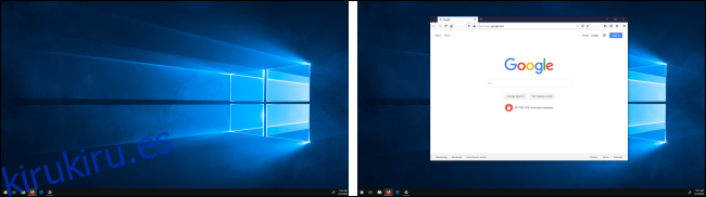 Ventana movida entre pantallas en Windows 10