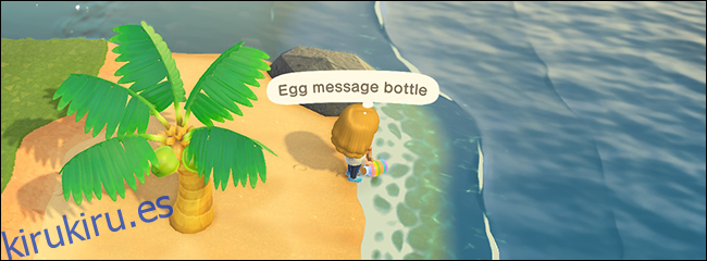 Botella con mensaje de huevo de Animal Crossing New Horizons