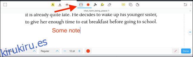 Utilice la función de texto para agregar un cuadro de texto en el PDF