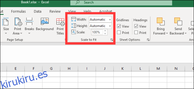 Excel: escalar para ajustar