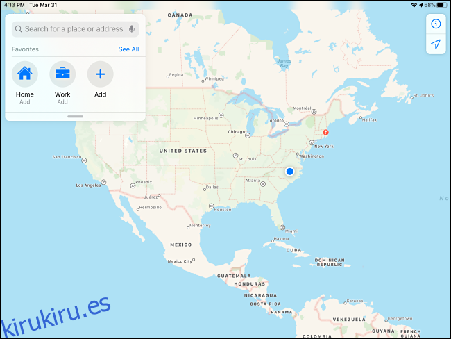 Mapas en iPad