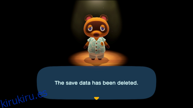 Los datos de registro del jugador se han eliminado en Animal Crossing: New Horizons