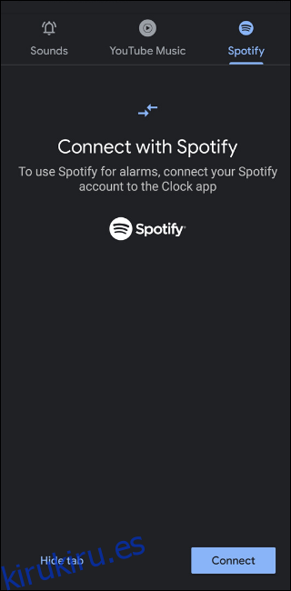Aplicación Spotify Connect to Clock