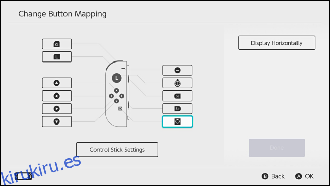 Seleccione un mapa de botones para cambiar en Nintendo Switch