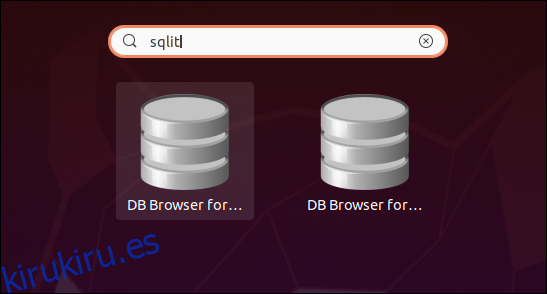 Dos navegadores de base de datos para iconos SQLite en los resultados de búsqueda.