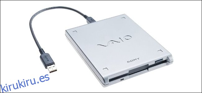 Una unidad de disquete USB Sony VAIO.