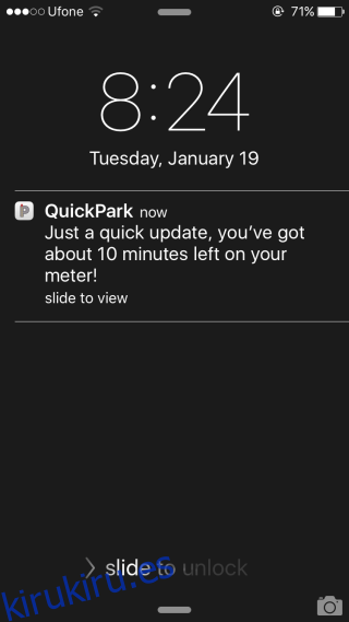 Alerta QuickPark