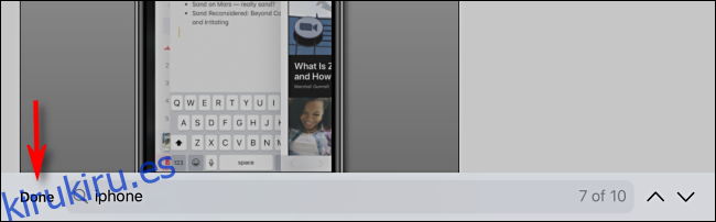 Tape Done cuando haya terminado de buscar en Safari en iPhone o iPad