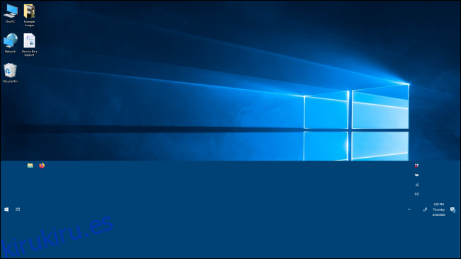Una barra de tareas más alta en Windows 10