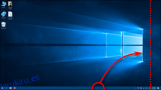 Mueva la barra de tareas a una orientación vertical arrastrándola en Windows 10