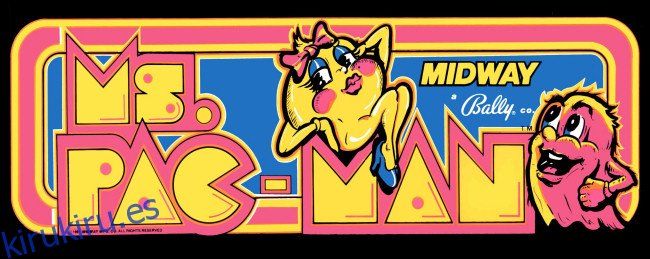 La carpa de juegos de Ms. Pac-Man.