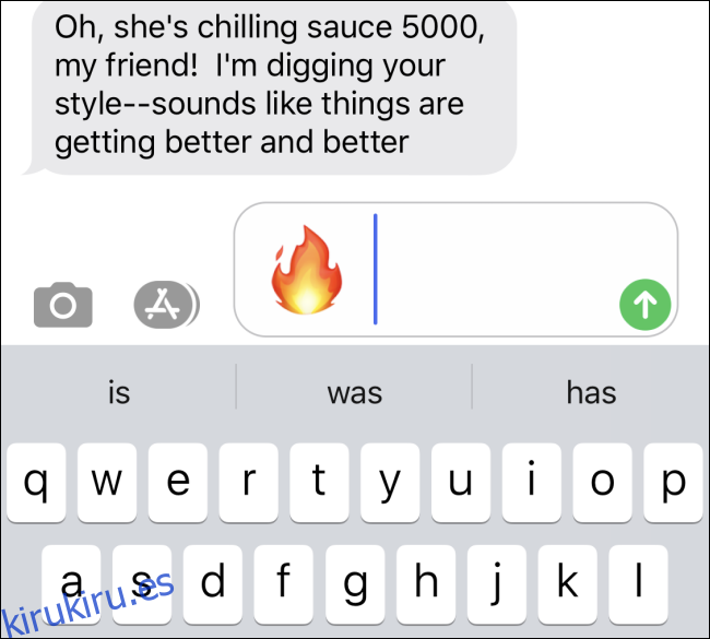 Insertar un emoji en los mensajes de Apple