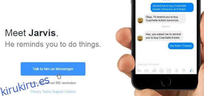 Use un bot de Facebook Messenger para establecer recordatorios