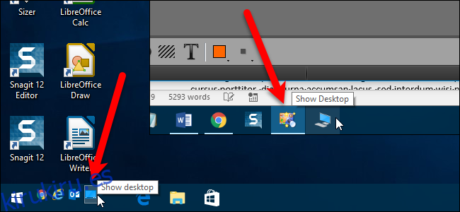 Agregar un ícono de Show Desktop a Windows 10