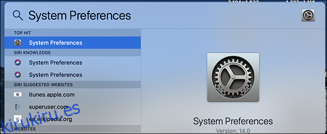 Preferencias del sistema MacBook