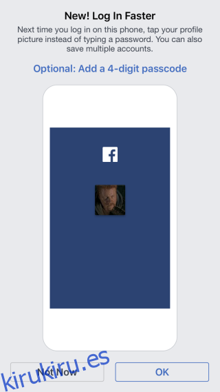 Cómo habilitar o deshabilitar el inicio de sesión con imagen de perfil para la aplicación de Facebook