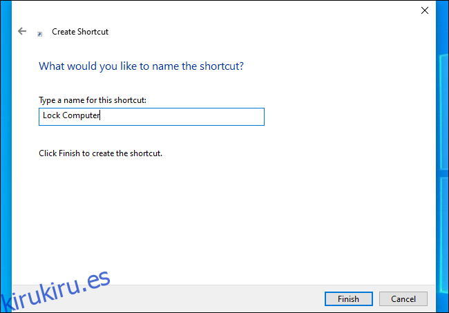 Nombrar un acceso directo de Windows 