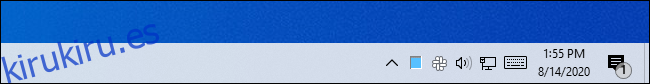 El uso elevado de CPU se muestra en el icono del Administrador de tareas en la barra de tareas de Windows 10.