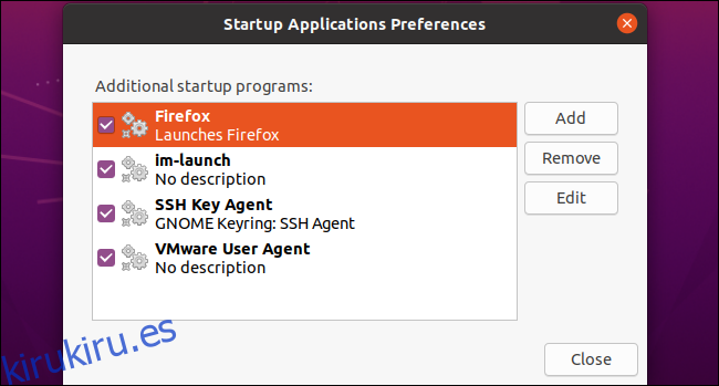 Firefox como una aplicación de inicio personalizada en Ubuntu 20.04 LTS.