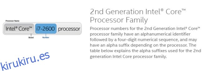 generación de procesadores intel