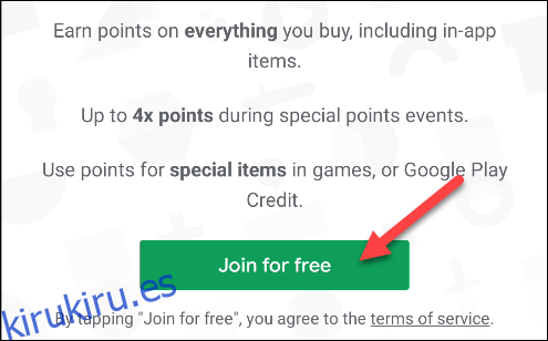 únete a los puntos de google play gratis