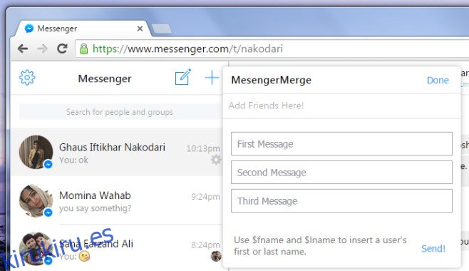 Messenger Merge