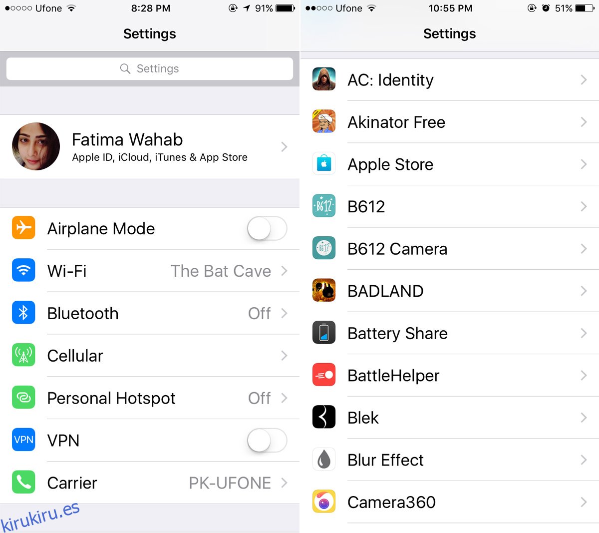 Arregle la lista de aplicaciones que no aparece en la aplicación de configuración en iOS 10