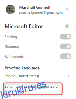 El editor no es un mensaje compatible