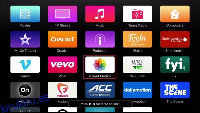 Una pantalla llena de íconos de la aplicación Apple TV